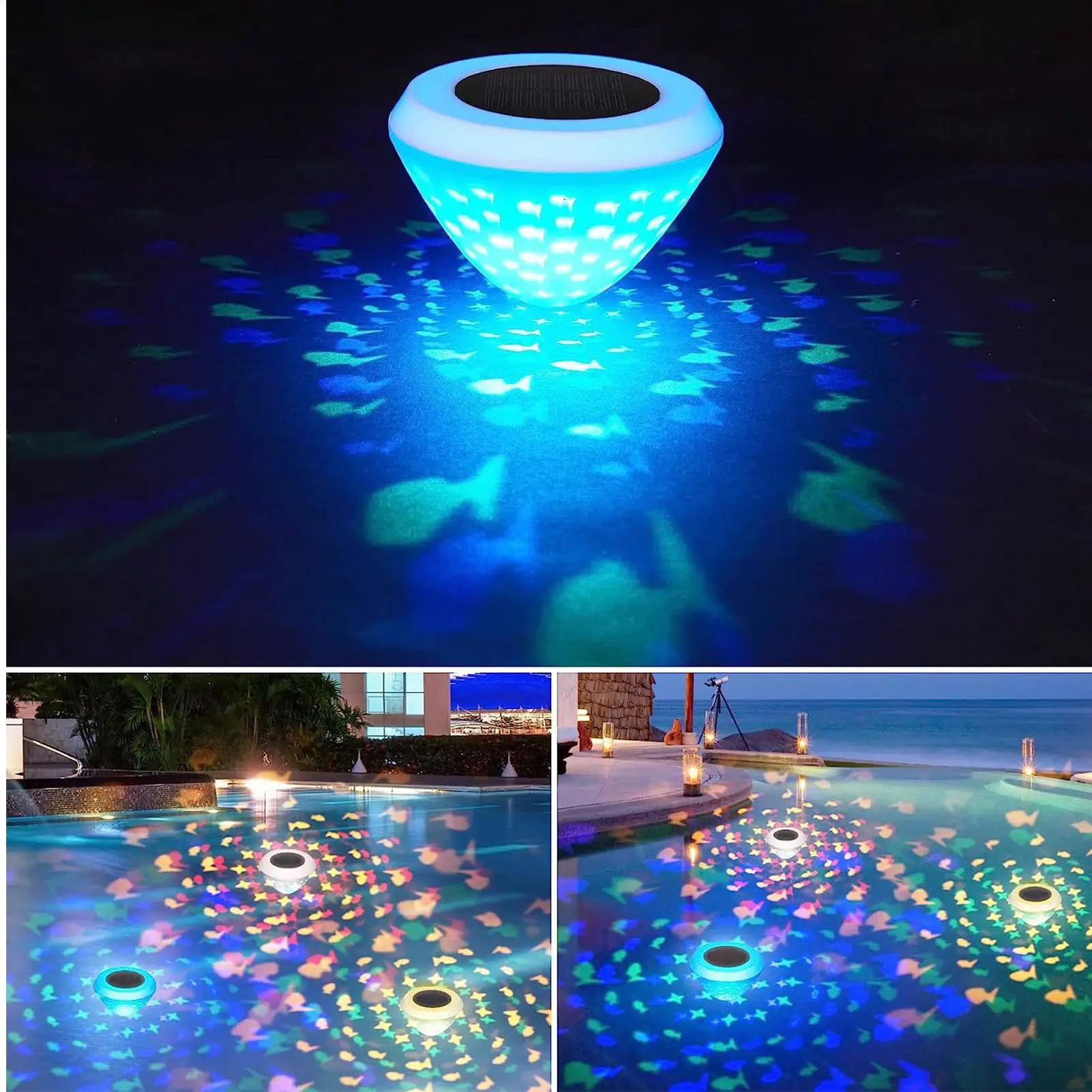 Floating Lights Waterproof Col - Pool Light Solar Rechargeable recension och pris
