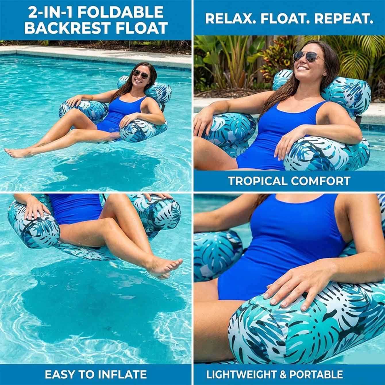 1PC Pool Floats Inflatable Flo - Pool Lounger Inflatable recension och pris