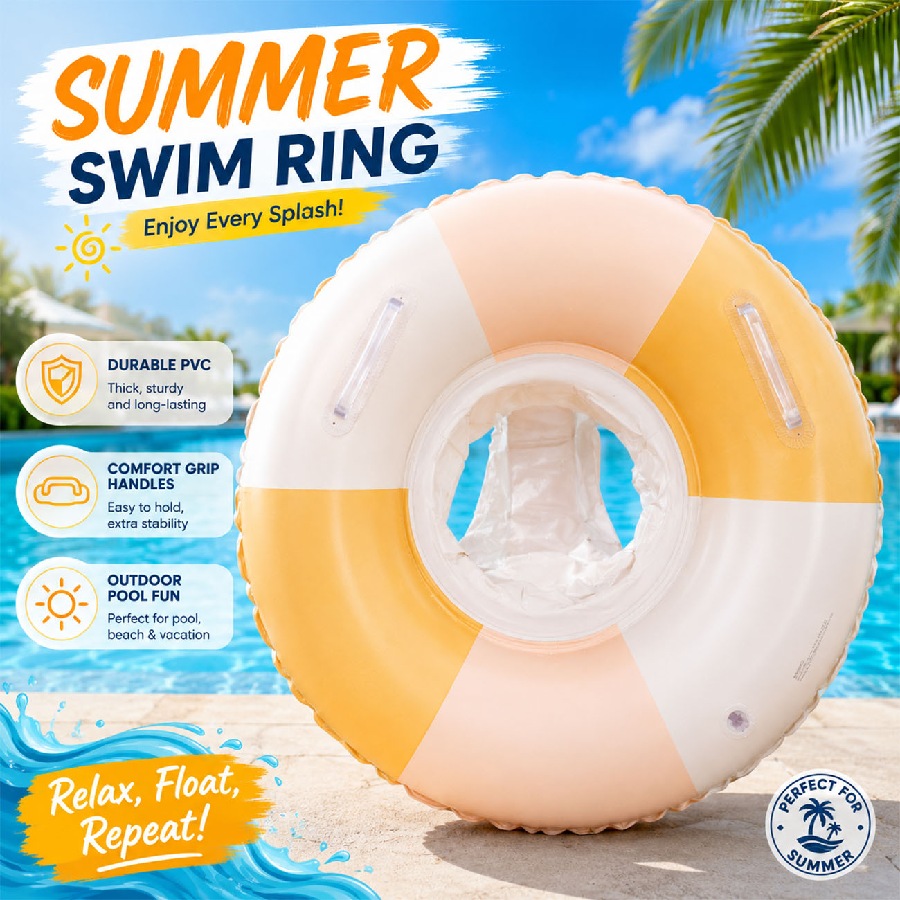 1PC Inflatable Swim Ring Pool  - Pool Float Ring Inflatable recension och pris