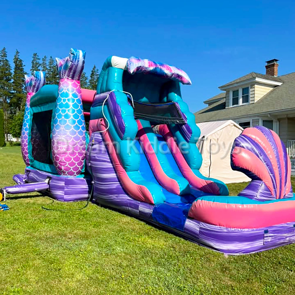 Commercial Mermaid Bounce Hous - Water Slide Inflatable recension och pris