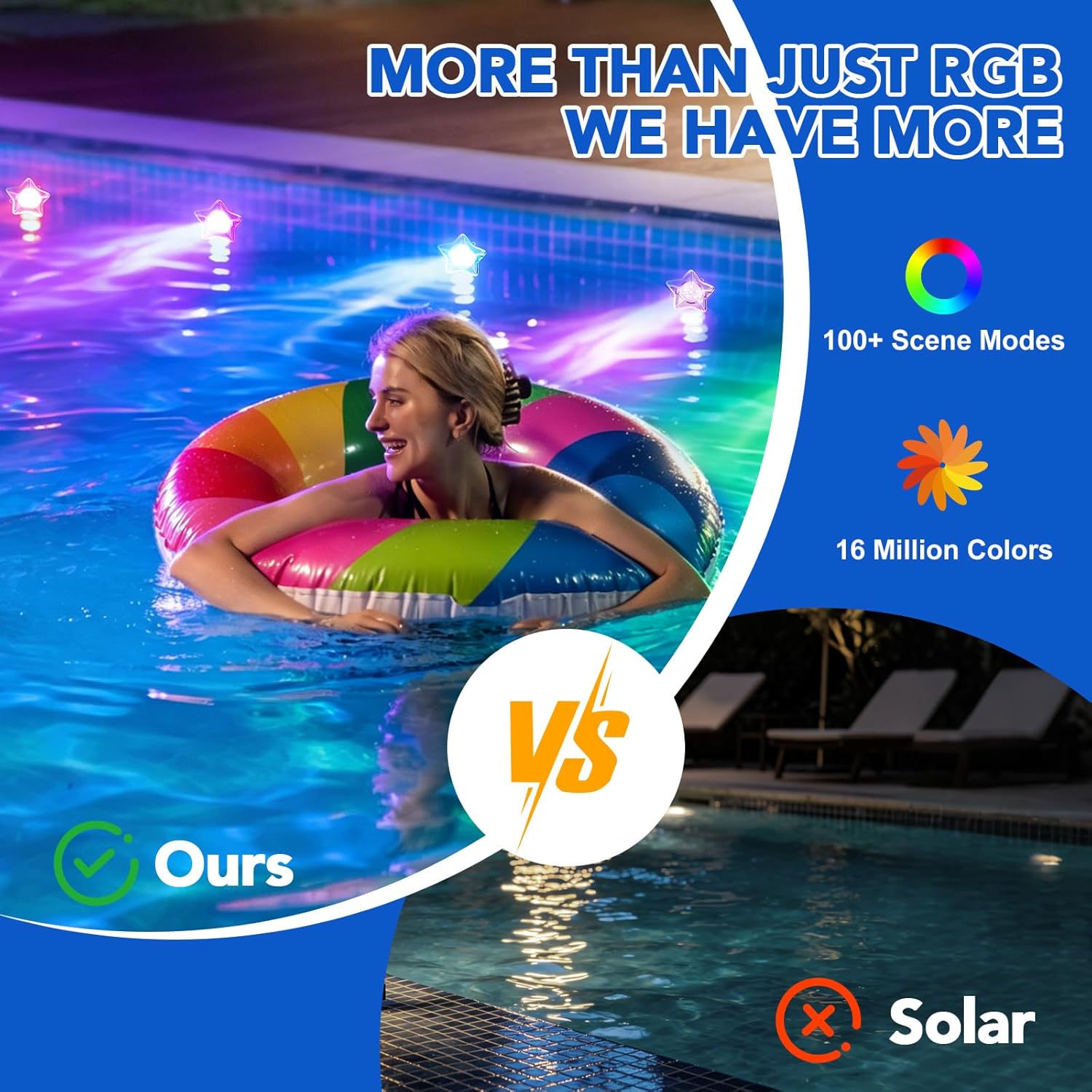 Solar Pool Lights All Season M - Pool Light Solar Rechargeable recension och pris