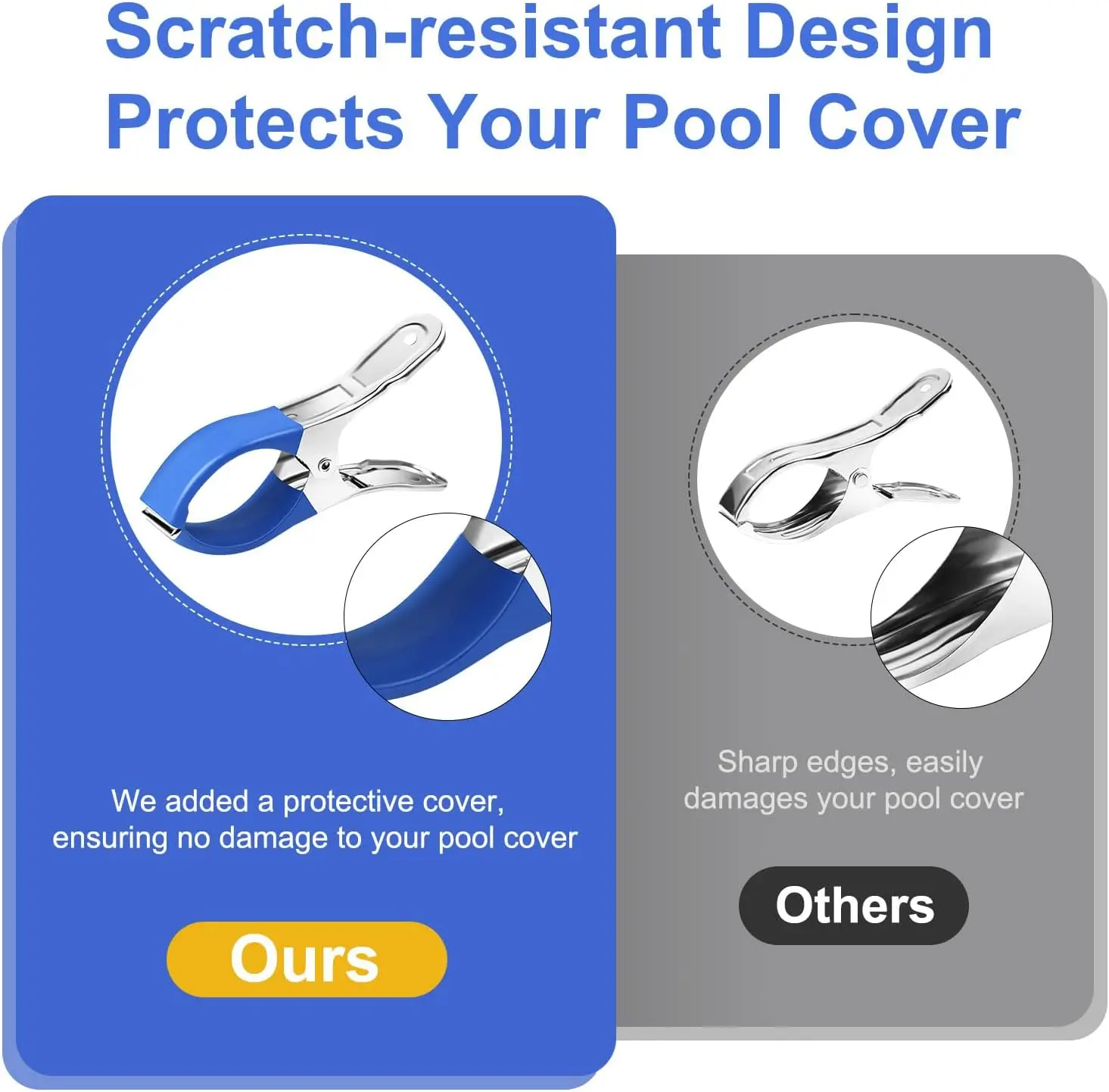 6/12Pcs Pool Cover Clips Stain - Pool Ladder Above Ground recension och pris