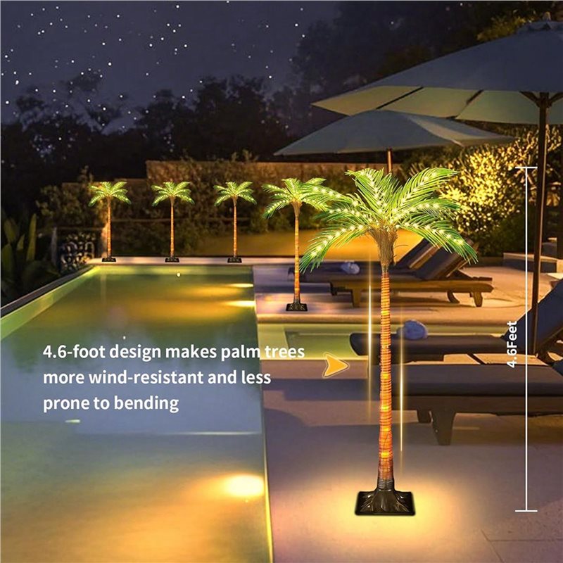 ABRW-Solar Palm Tree Lights Wi - Pool Light Solar Rechargeable recension och pris