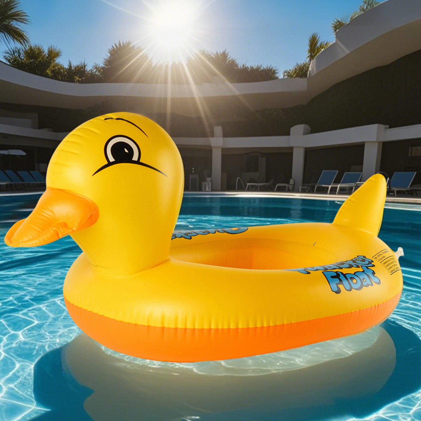 1PC Duck-shaped Thickened Infl - Pool Float Ring Inflatable recension och pris