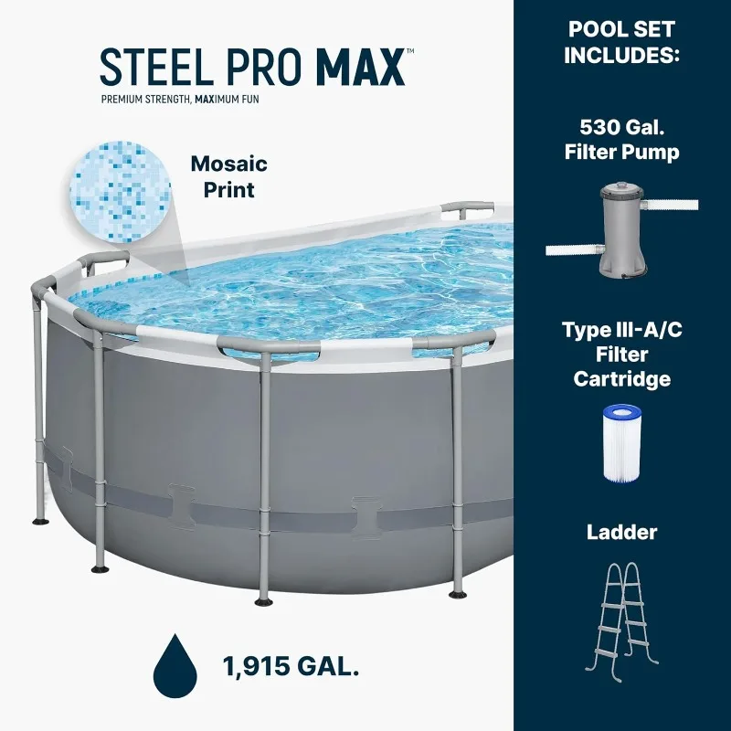Bestway Steel Pro MAX 14' x 8' - Pool Ladder Above Ground recension och pris