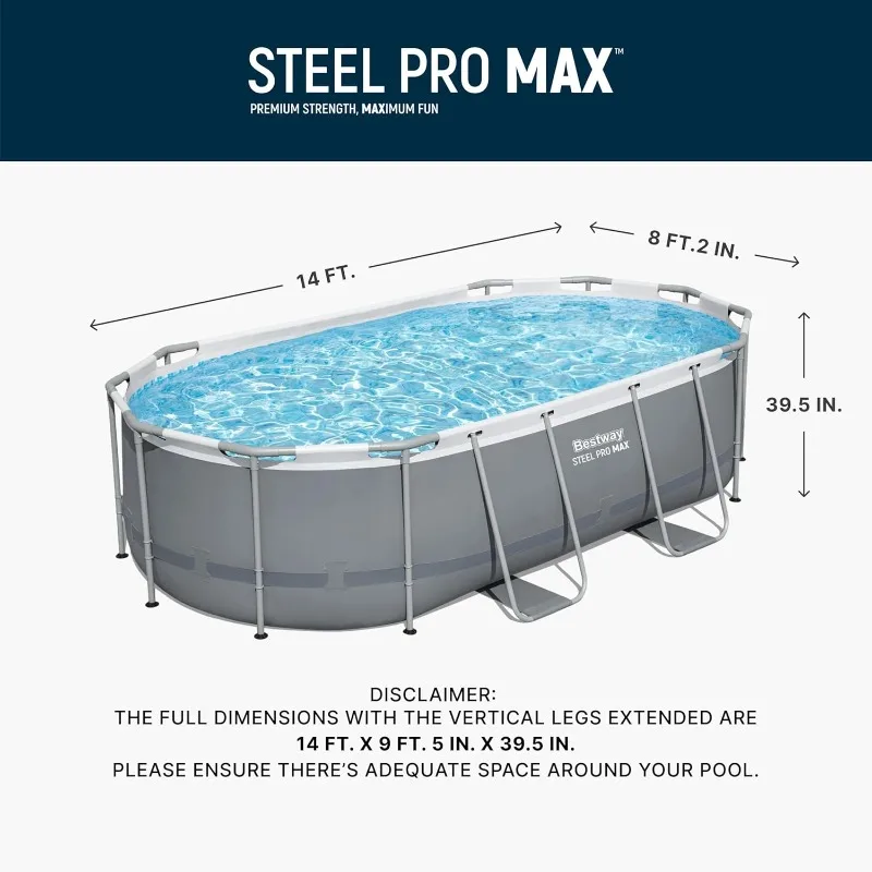 Bestway Steel Pro MAX 14' x 8' - Pool Ladder Above Ground recension och pris