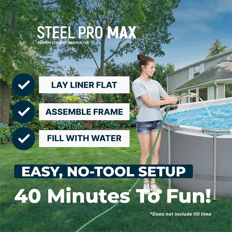 Bestway Steel Pro MAX 14' x 8' - Pool Ladder Above Ground recension och pris