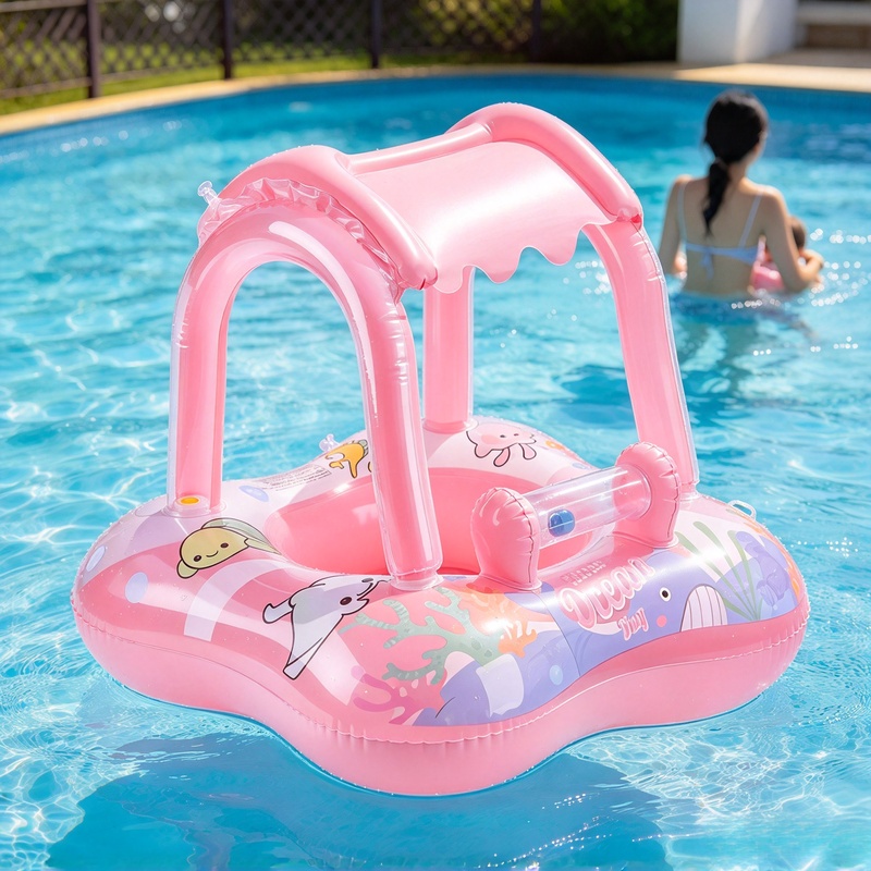Inflatable Pool Lounger Float  - Pool Float Ring Inflatable recension och pris