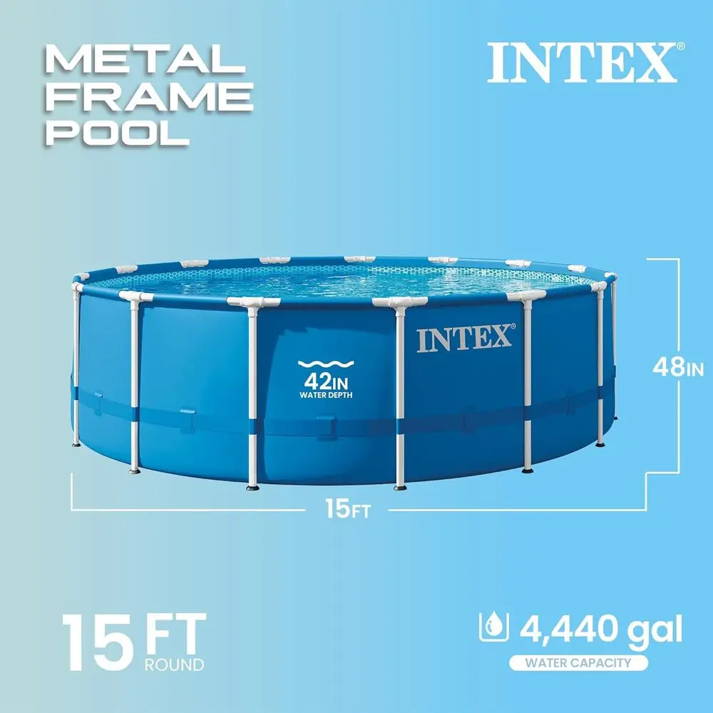 15' x 48 Round Above Ground Po - Pool Ladder Above Ground recension och pris