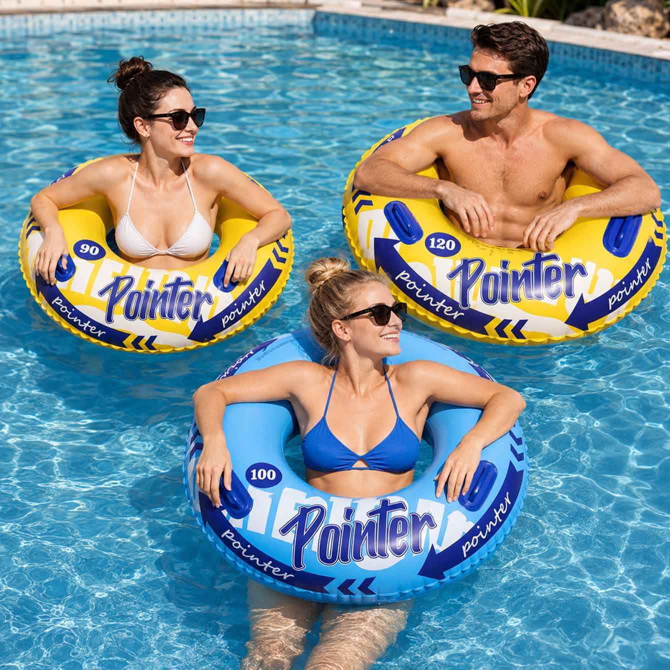 1PC Inflatable Swim Ring with  - Pool Float Ring Inflatable recension och pris